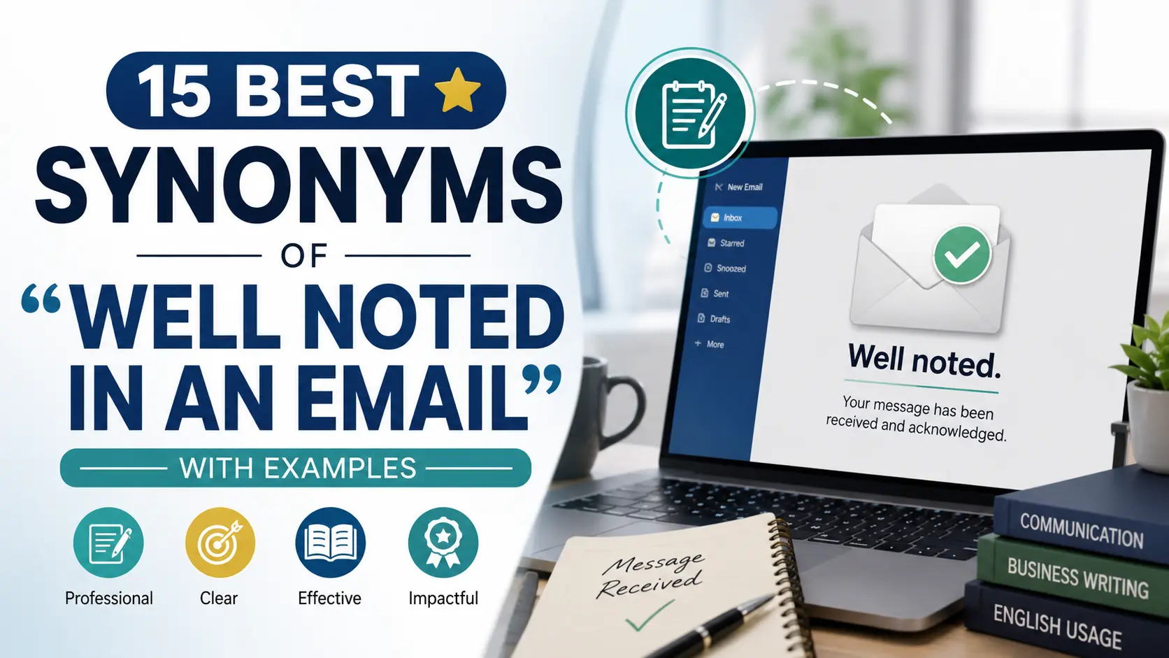 Best Synonyms of “Well Noted in an Email”