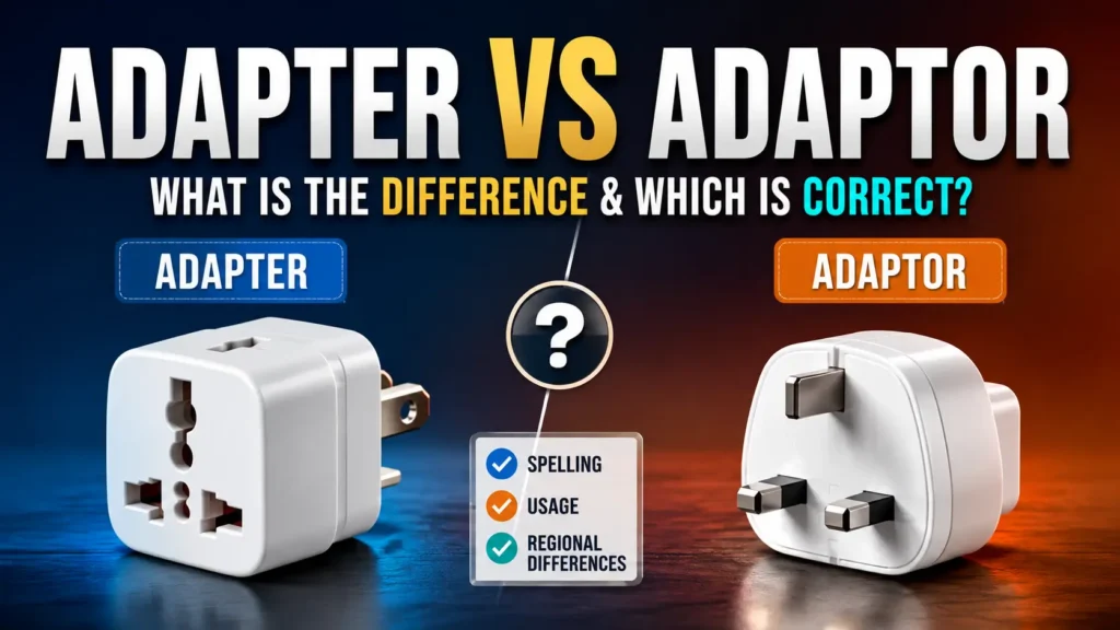 Adapter Vs Adaptor: What Is the Difference & Which Is Correct?