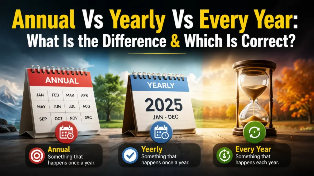 Annual Vs Yearly Vs Every Year: What Is the Difference & Which Is Correct?