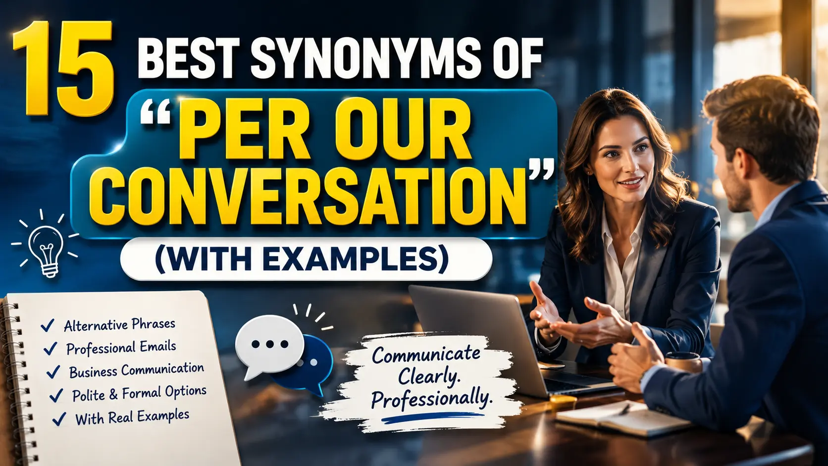 Best Synonyms of “Per Our Conversation”