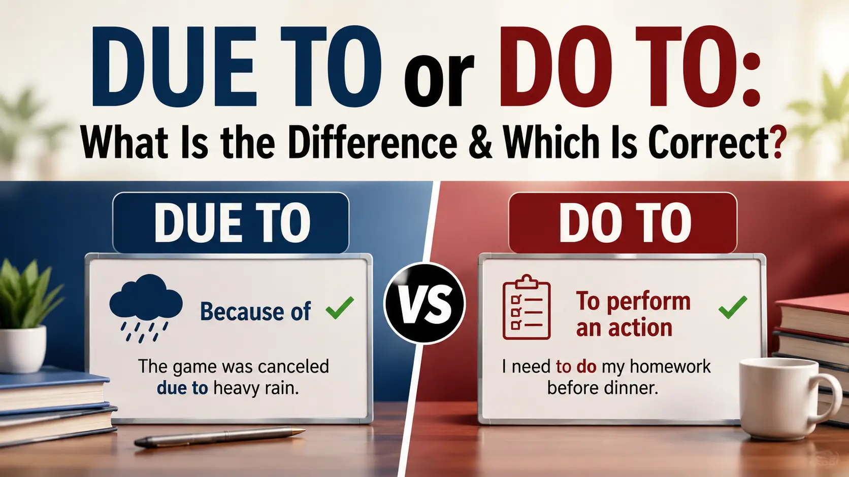 Due To or Do To: What Is the Difference & Which Is Correct?