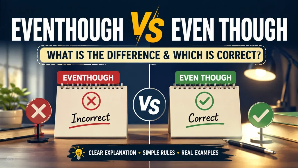 Eventhough Vs Even Though: What Is the Difference & Which Is Correct?
