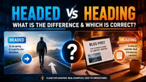 Headed Vs Heading: What Is the Difference & Which Is Correct?