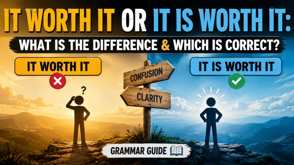 It Worth It Or It Is Worth It: What Is the Difference & Which Is Correct?
