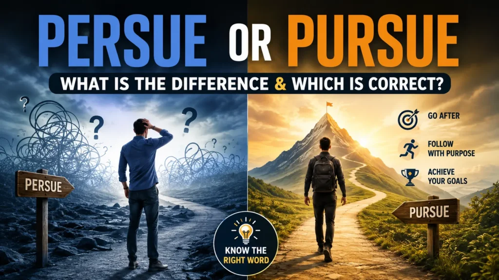 Persue Or Pursue: What Is the Difference & Which Is Correct?