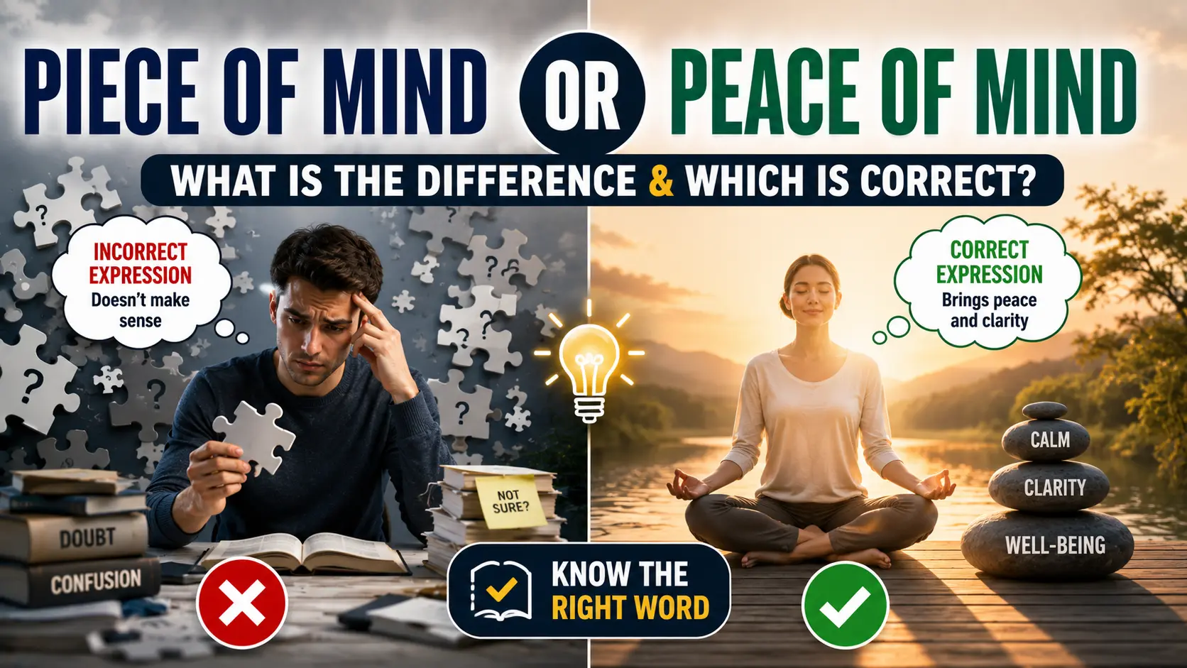 Piece of Mind or Peace of Mind: What Is the Difference & Which Is Correct?