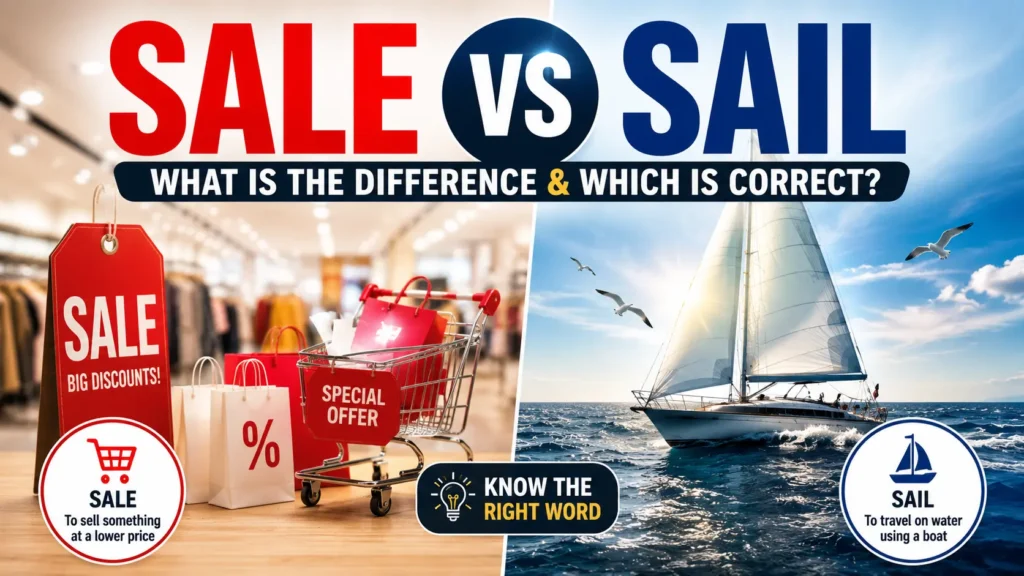 Sale Vs Sail: What Is the Difference & Which Is Correct?