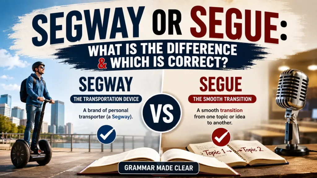 Segway Or Segue: What Is the Difference & Which Is Correct?