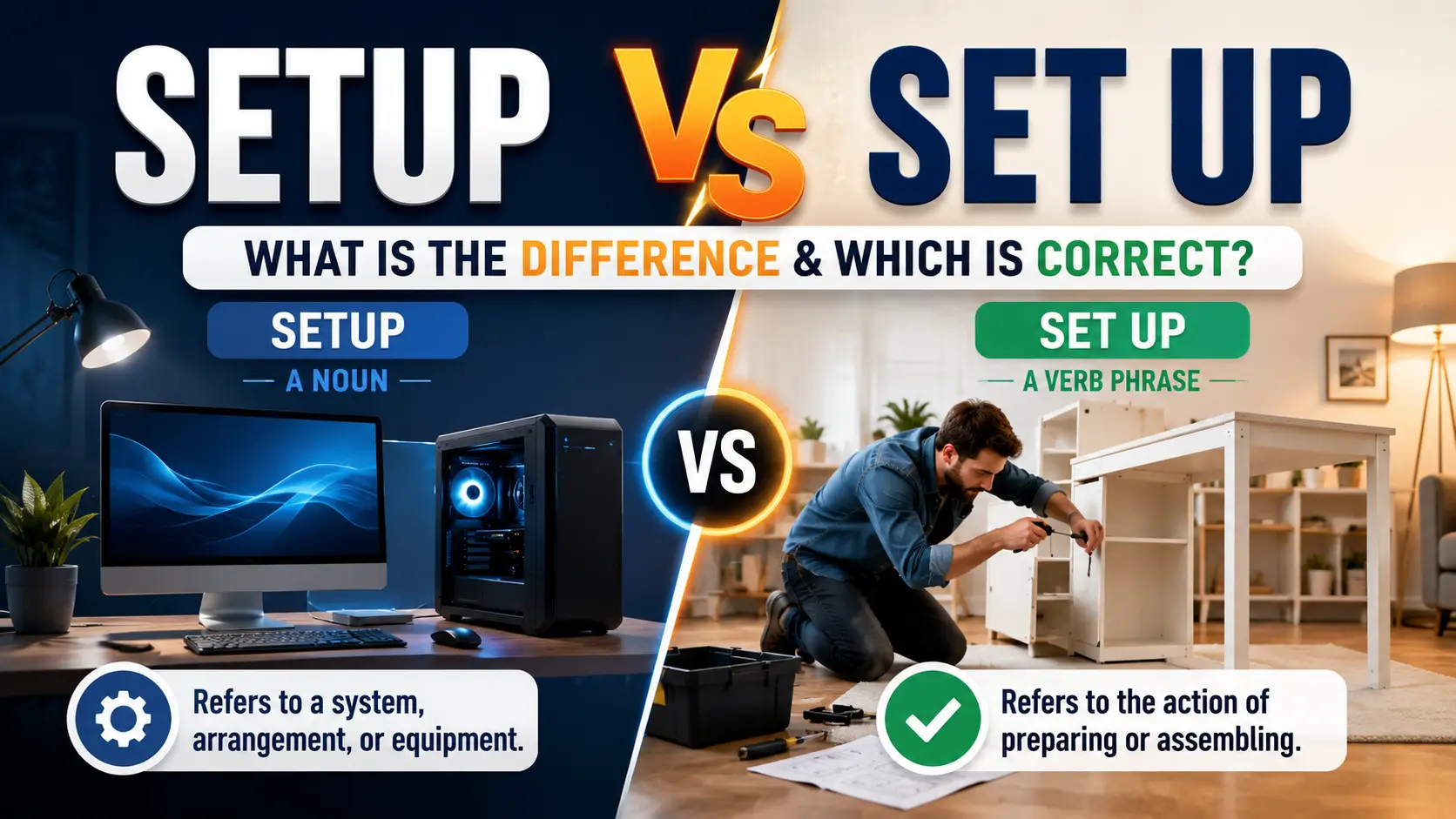Setup Vs Set Up: What Is the Difference & Which Is Correct?