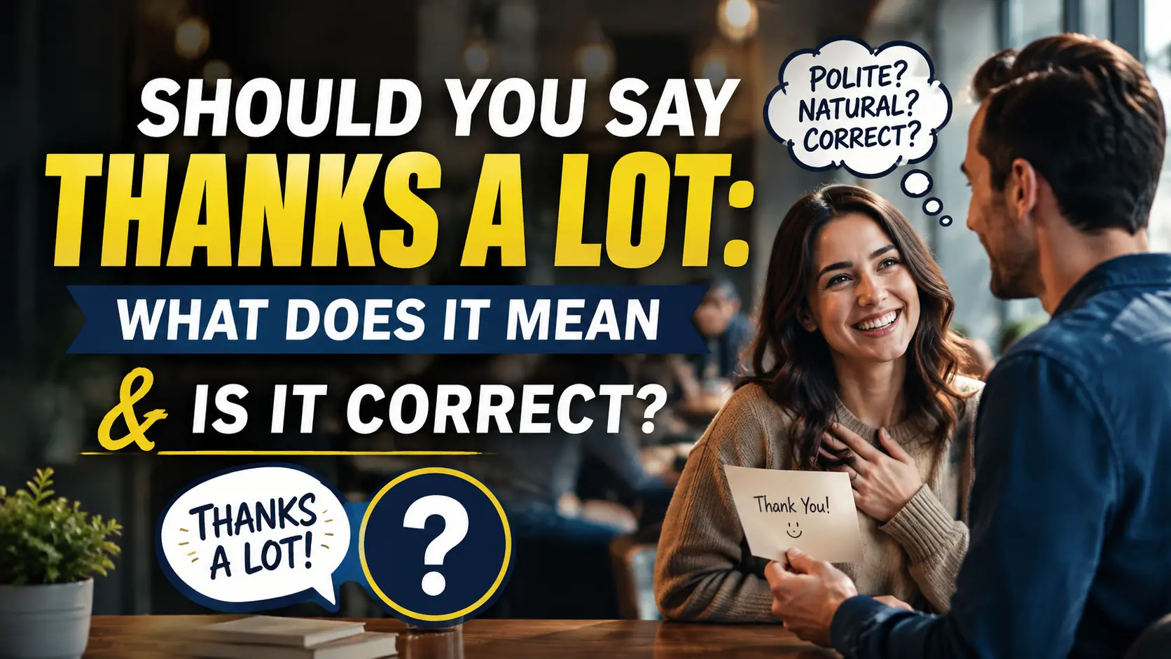 Should You Say Thanks a Lot: What Does It Mean & Is It Correct?