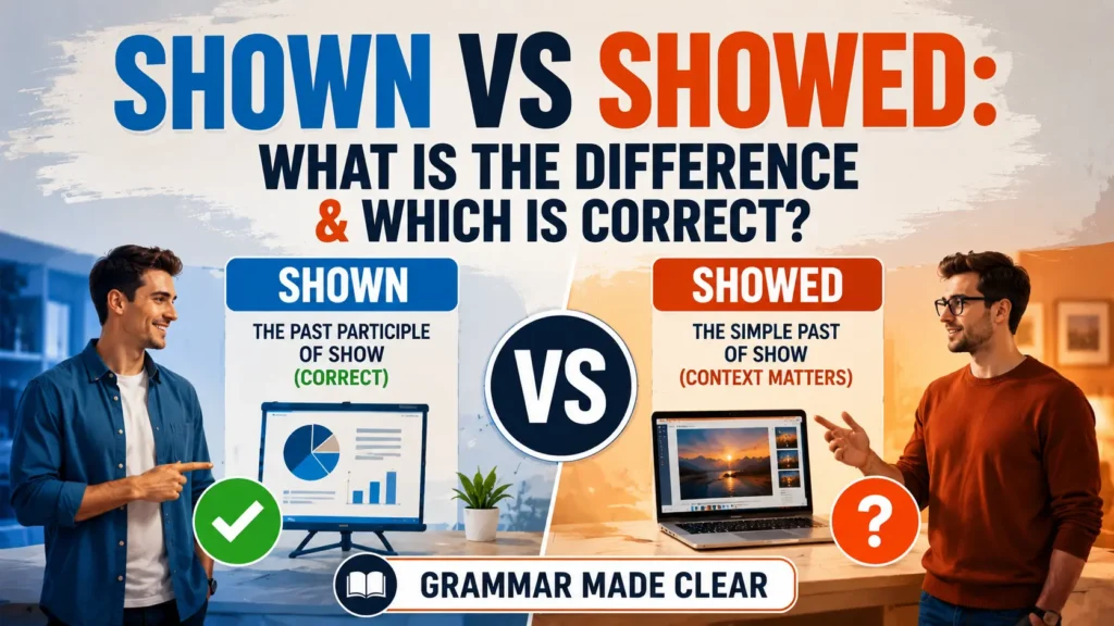 Shown Vs Showed: What Is the Difference & Which Is Correct?
