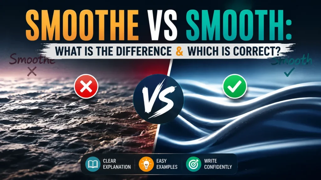 Smoothe Vs Smooth: What Is the Difference & Which Is Correct?