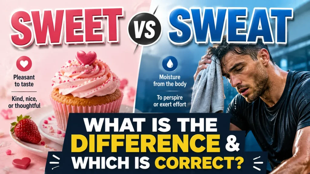 Sweet vs Sweat: What Is the Difference & Which Is Correct?