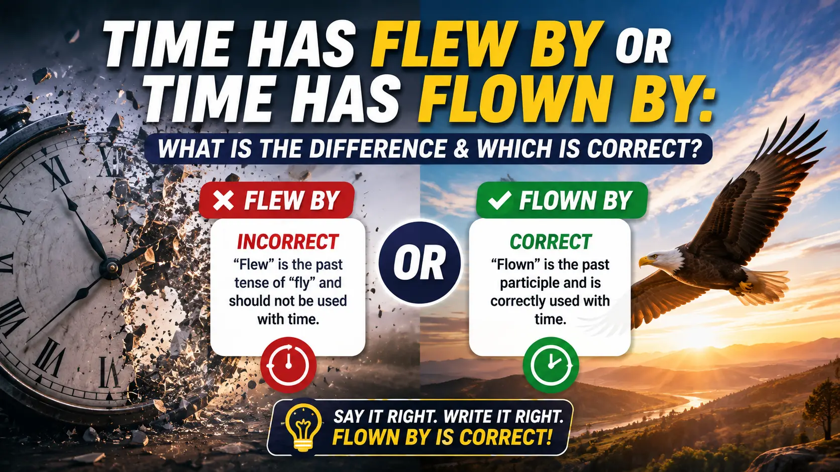 Time Has Flew By Or Time Has Flown By: What Is the Difference & Which Is Correct?
