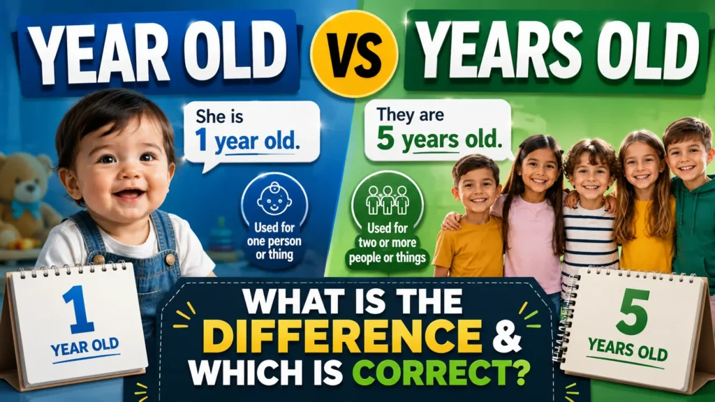 Year Old Vs Years Old: What Is the Difference & Which Is Correct?